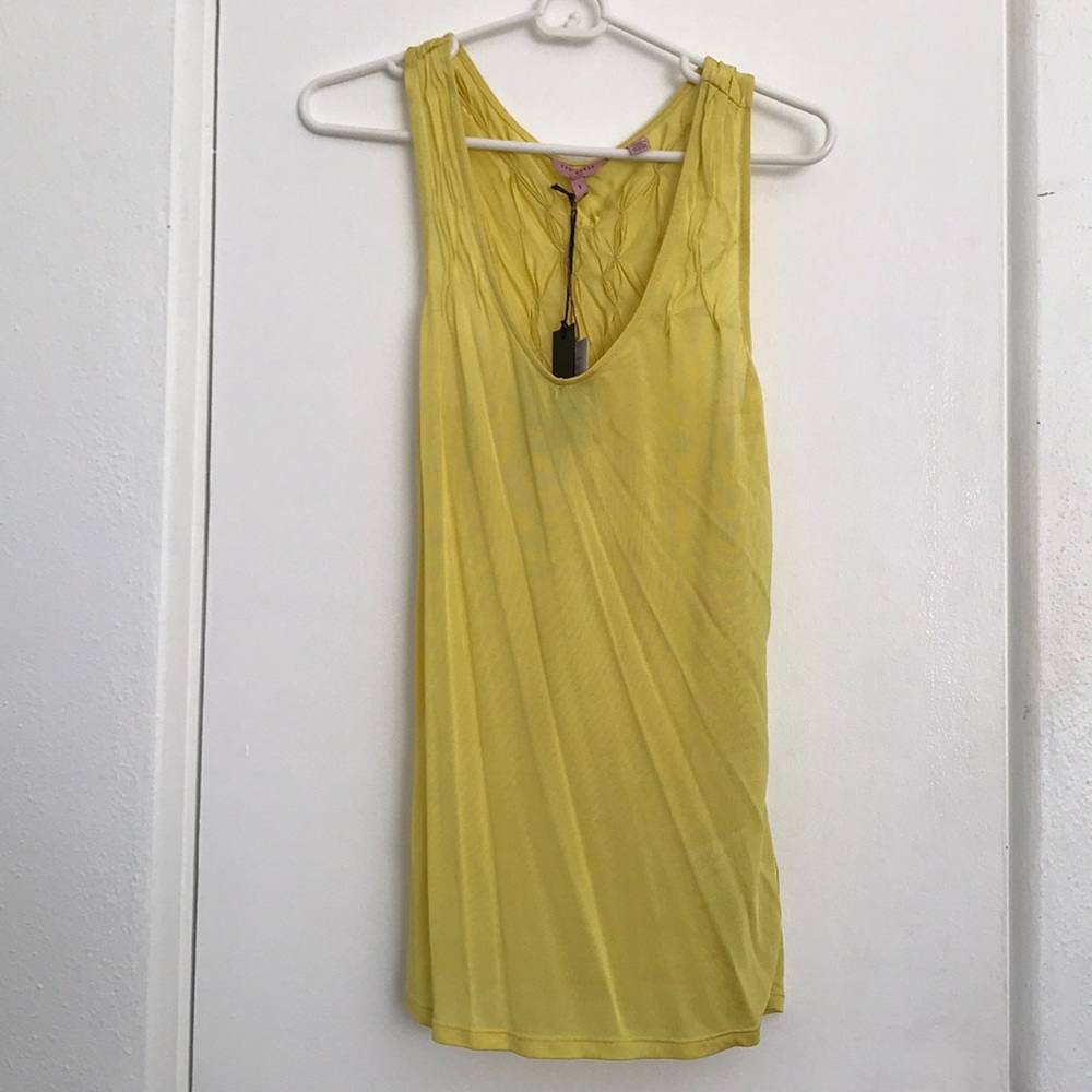 Yellow Razorback tank by Ted Baker